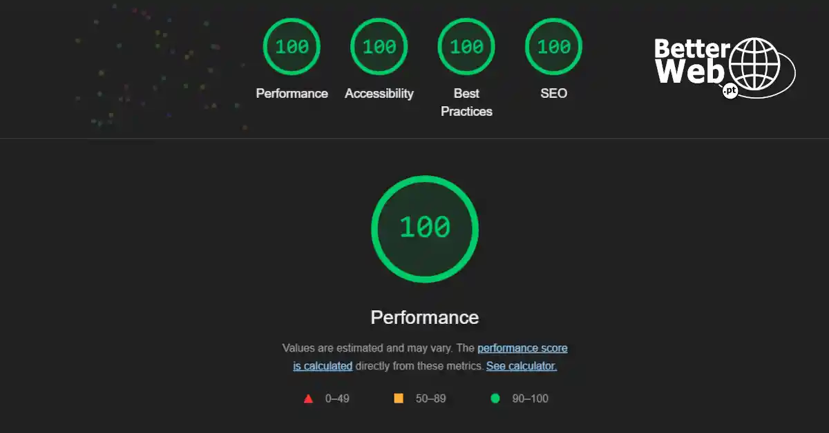 Criação do site de uma empresa com o desempenho máximo em performance, acessibilidade e SEO